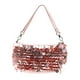 thumbnail image 2 of Bolso de mano con lentejuelas para mujer, con cremallera bajo el brazo y asa superior con cadena desmontable. rosa, 2 of 7