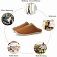 thumbnail image 4 of L-RUN Slippers for Men and Women Indoor House Slippers Warm Fuzzy Walking Shoes, 4 of 6