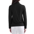 thumbnail image 2 of Womens Tops Long Sleeve Shirts Solid Color Turtleneck Bottoming Fall Clothes for Women Tees Blouses Black M, 2 of 5