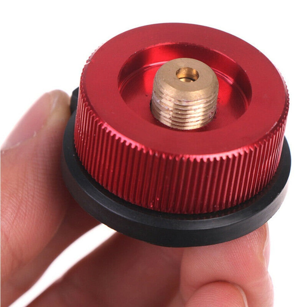 Red Stove Butane Gas Adapter Convert Fuel Canister Outdoor For Long Gas Tank