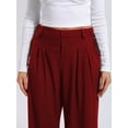 thumbnail image 3 of Chiccall Womens Wide Leg Pants Casual High Waisted Baggy Pants Loose Flowy Pleated Lounge Trousers, 3 of 7