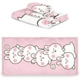 thumbnail image 2 of SKYSONIC 3 Pack Towel Cute Rabbit Cotton Bath Towel Set (1 Bath Towel, 1 Hand Towel, 1 Washcloth) for Bathroom, Super Soft and Quick Dry Towels, 2 of 7