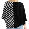 thumbnail image 6 of Women's Floral V Neck Tie Knot Front Blouses Bat Wing Half Sleeve Chiffon Tops Shirts, 6 of 6