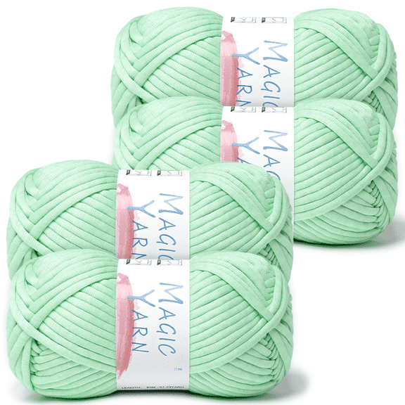 NORVIAN 4 Skeins Soft Bulky Tube Yarn, Chunky(5) Polyester for Beginner, Each 200g/7.05oz, 89m/97.33yds