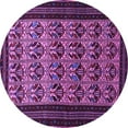 thumbnail image 1 of Ahgly Company Indoor Round Persian Purple Traditional Area Rugs, 3' Round, 1 of 4