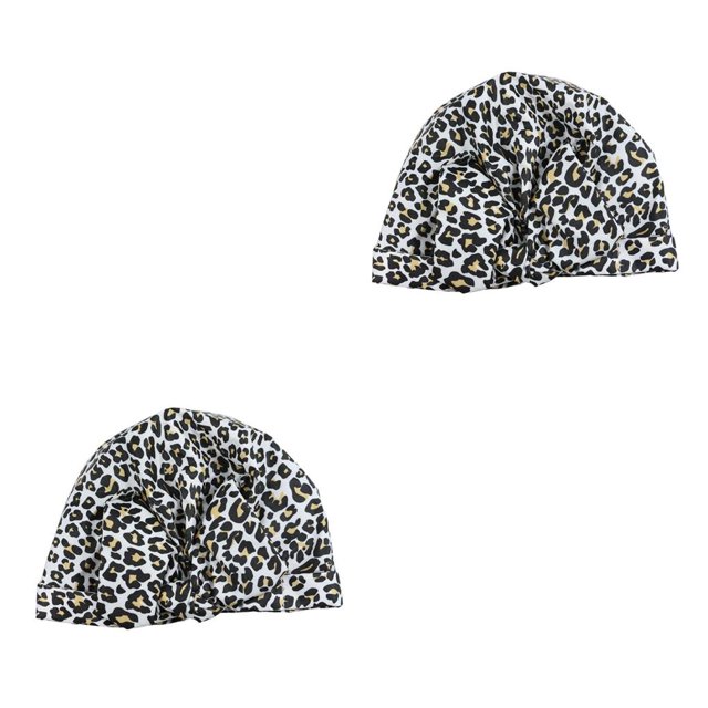 Moyic Gorros de ducha Estampado de flores Impermeable Elástico Universal Sombrero corto largo Mujeres Niñas Suministros de baño Estampado Type7 NO7