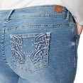 thumbnail image 6 of WallFlower Women's Luscious Curvy Bootcut Mid-Rise Bling Insta Stretch Juniors Jeans (Standard and Plus), 6 of 6