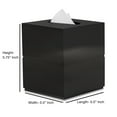 thumbnail image 4 of nu steel Loft Resin Square Facial Tissue Box Cover for Bathroom Vanity Countertops -Black Resin LT-9H, 4 of 4