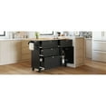 thumbnail image 2 of Kitchen Island with Seating - Includes 2 Stools, Adjustable Shelf, and Storage, Rubberwood Drop-Leaf Design for Dining Room and Kitchen, 2 of 31