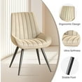 thumbnail image 4 of Hawsaiy Modern Upholstered Dining Chairs Set of 4, Comfy Kitchen Side Chairs with Thick Cushions & Metal Legs, Beige, 4 of 8