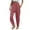Watermelon Red, variant on BUIgtTklOP Pants For Women Clearance Women's Solid Color Elastic Waist Straight Barrel Cotton Pockets Pants
