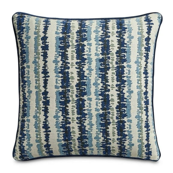 Michael Amini Blue My Mind Antigua 21" Square Pillow - Navy in Set of 2