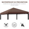 thumbnail image 4 of SHANNA Gazebo Replacement Canopy Roof, 10' x 10' Outdoor Waterproof BBQ Gazebo Canopy Top Cover, Brown, Single Roof, 4 of 8