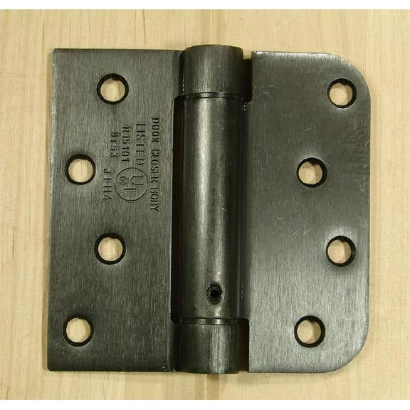 Spring Hinges for Doors - 4 inch with 5/8 Inch Square - Oil Rubbed Bronze - 2 Pack