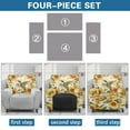thumbnail image 6 of HELLHERO Hummingbird Sunflower Print Recliner Seat Covers for Reclining Chair Lazy Boy Recliner Covers That Stay in Place with Storage Pockets, Yellow, 6 of 8