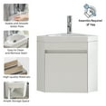 thumbnail image 5 of Wonline 16" Corner Bathroom Vanity Floating Style Wall Mount Bathroom Vanity with Sink and Faucet for Small Bathroom Combo, White, 5 of 10