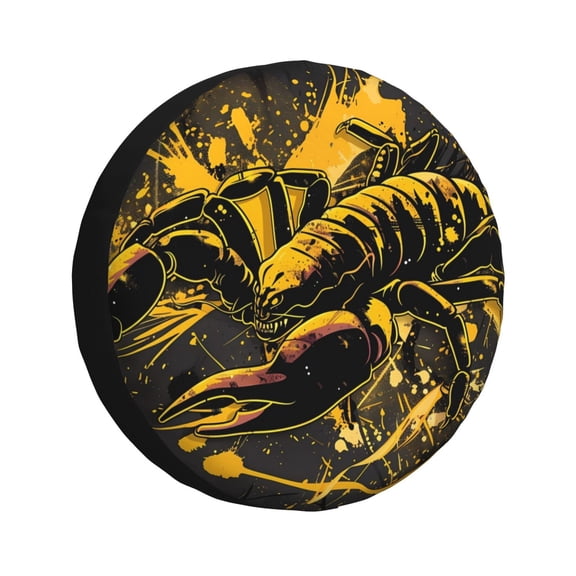 Kdxio Urban Graffiti Scorpion Illustration for Tire Cover Wheel Protectors Tyre Covers Weatherproof Wheel Covers Universal Fit for Trailer Rv SUV Truck Camper Travel Trailers 17 inch