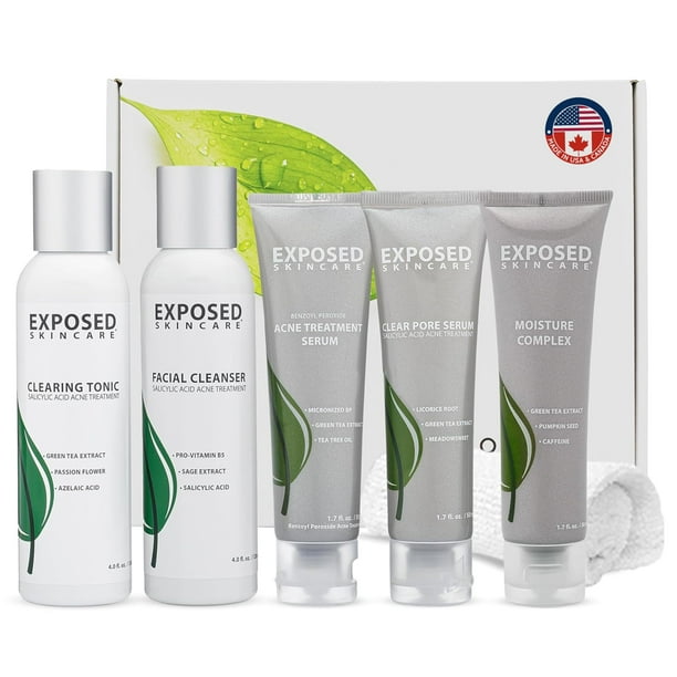 Kit de tratamiento para el acné Exposed Skin Care con ácido salicílico al 2,5%