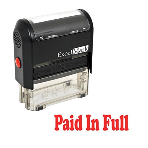 Large Accounts Payable Self Inking Rubber Stamp Red Ink 