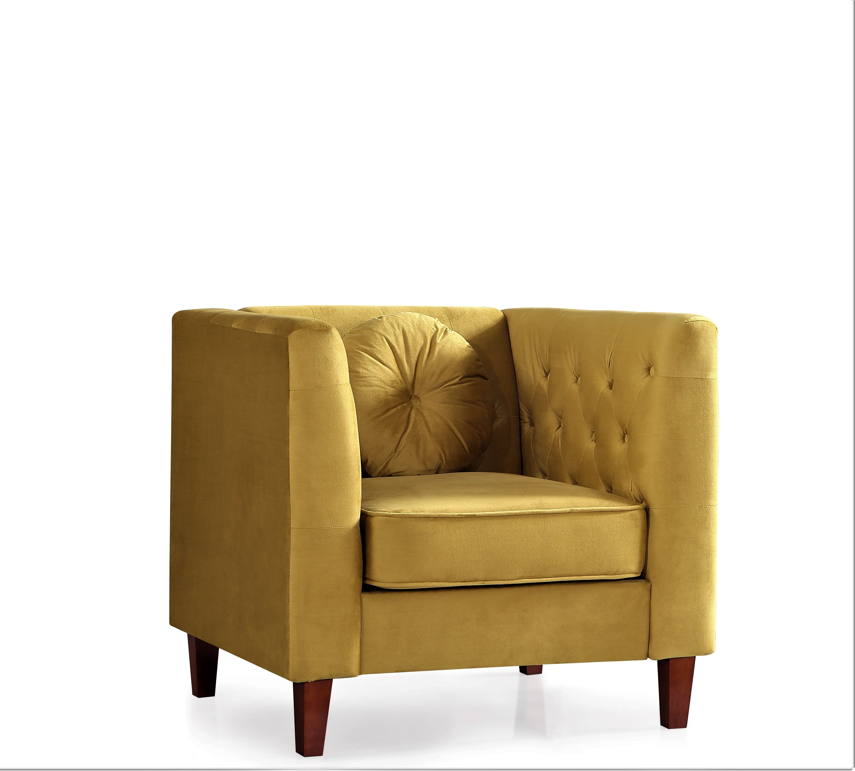 Uspridefurniture Chesterfield Chair, Yellow