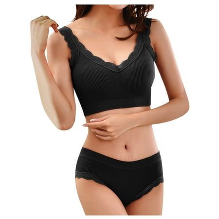 

Women Exotic Lingerie Set Plain Bra Underwear Set Underwire Lace Padded Detachable Lace Couples Spring Summer Casual Club Party Vacation Sleepwear Nightwear Gifts To Lovers