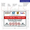 thumbnail image 3 of Do Not Leave Packages Here Sign, Please Ring Bell Or Knock Hard, 10x7 Aluminum, 3 of 8