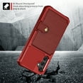 thumbnail image 7 of Decase for Samsung Galaxy A15 Wallet Case with Credit Card Slot,Slim Rugged Shockproof Anti-Scratch Drop Proof PU Leather Protective Phone Cover Case,Support Magnetic Car Mount,,Red, 7 of 7