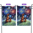 thumbnail image 2 of Happy New Year Vizsla Family Cheer Winter Midnight Firework Garden Flag 12x18in Double Sided Vizslas Dog Lover Gifts Idea Outdoor Decor - 02025, 2 of 5
