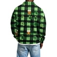 thumbnail image 2 of Men's St. Patrick's Day Waffle Knit Pullover Long Sleeve Collared Graphic Shirt, 2 of 3