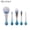 Blue, variant on 5PCS Makeup Brush Set - Blusher Foundation Cosmetic Tools Kit, Make Up Brushes Set, Makeup Brushes & Tools, Makeup Brush Set, Small Cosmetic Brush Set for Women, Beauty Tools, Travel Ready