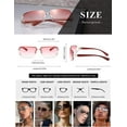 thumbnail image 5 of Rectangle Sunglasses for Women Men Stylish Rimless Frameless Trendy Retro Sun Glasses 90's Vintage Square Frame, 5 of 7