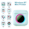 thumbnail image 4 of Mini Printer Portable for Phone, Wireless Thermal Printer Photo Printer, Inkless Pocket Printer Bluetooth Printer,Blue, 4 of 8