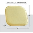thumbnail image 4 of Elegant Comfort Chair Cushion Covers with Ties and Non Skid Rubber Backing-Thick Memory Foam - Soft Cushion Pad- Rounded Square Seat Cover- 16 x 16 Inches - Set of 4 Chevron Textured Pattern, Yellow, 4 of 5