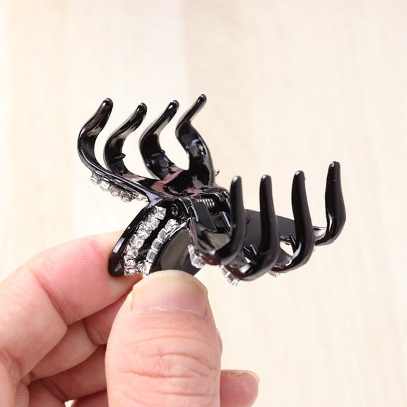 Raindrops  Bow Clip Claw Barrette Large Thick Hair Wedding Accessories Bridal Clips for Women's Black