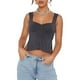 thumbnail image 1 of Camisola sin mangas para mujer Sexy Low Cut Skinny Camisa sin mangas Basic Slim Tee Streetwear, 1 of 5