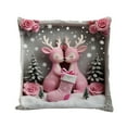 thumbnail image 3 of Christmas Decorative Pillow Covers 18x18" Red Christmas Pillow Cover Holiday Snowman Decoration Comfortable & Breathable Pillow Covers, 3 of 7
