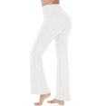 thumbnail image 5 of Yoga Pants Women High Waist Casual Soft Straight Leg Flare Leggings Tummy Control Seamless Bootcut Pants With Pockets, 5 of 6