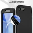 thumbnail image 5 of Petocase for 2022/2020/3rd/2rd iPhone SE Case,iPhone 8/7 Case,Built-in Screen Protector Shockproof Dust/Drop Proof 3 in 1 Full Body Rugged Heavy Duty Phone Cover for iPhone SE 2022/2020,Black, 5 of 7