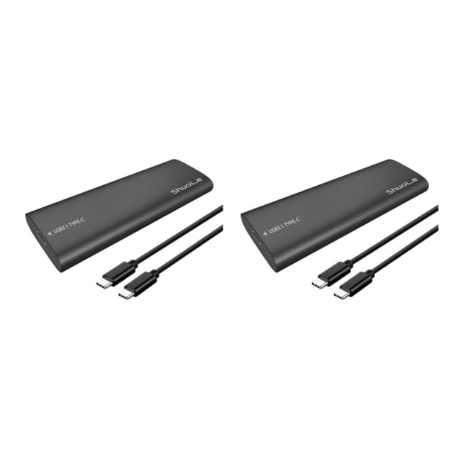 Bearachild Carcasa M.2 NVME Carcasa externa Disipación de calor rápida Unidad de alta velocidad Soporte doble Disco duro móvil portátil Type3 NO3