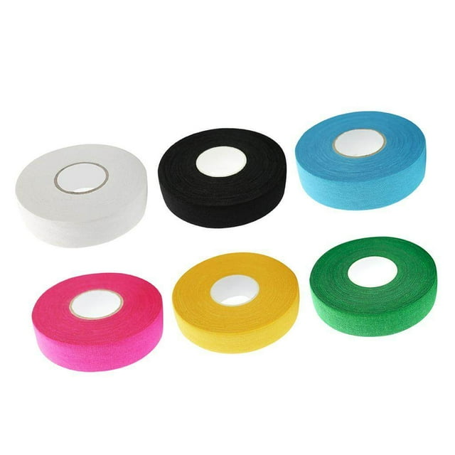 Roll Adhesive Ice Hockey Tape Cotton Cloth Lacrosse Handle Stick Handle Grip Wrap White