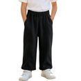 thumbnail image 2 of Rvasteizo Boys Girls Cotton Sweatpants with Pocket Soft Fabric Solid Fall Winter Unisex Trousers for Toddler 12M-11Y 6 Years, 2 of 4