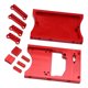 thumbnail image 4 of Compartimento de dirección de aleación de aluminio + juego de vigas traseras para coche RC, piezas de actualización para coche RC MN modelo D90 D91 (rojo), 4 of 14