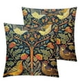 thumbnail image 2 of Acheng Green Chinoiserie Pillow Cover Blue and Yellow Floral Throw Pillow Covers Flower and Bird Outdoor Square Pillowscase Cushion Covers for Sofa Couch Bedroom Home Decor,2 pcs White, 2 of 6