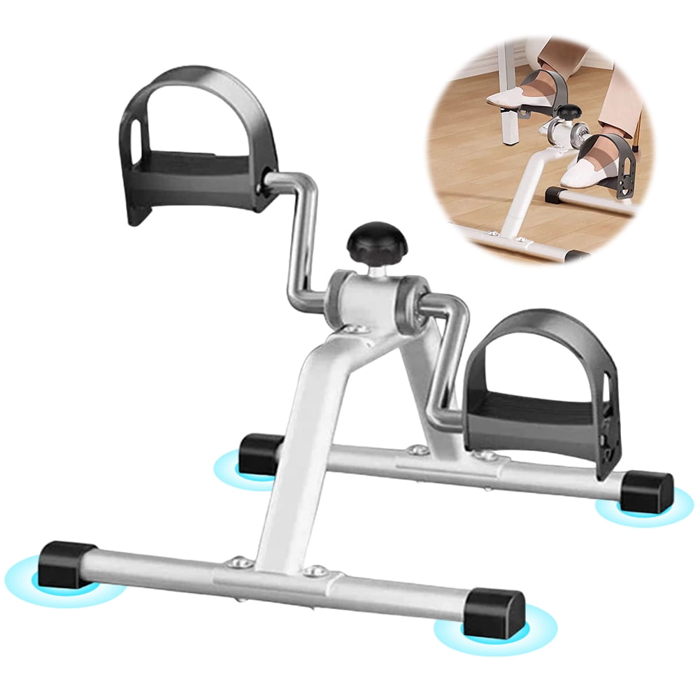 SHegdu Mini Portable Foot Trainer - Indoor Fitness Bike Pedal Exercise Rehabilitation Training Adjustable Resistance Suitable for Indoor Fitness
