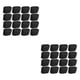 thumbnail image 2 of Bewildely 16 Uds. De tapas ovaladas para patas de sillas, protectores de suelo para muebles, cubierta transparente para patas de , cubierta para Negro 16*34mm 2Conjunto, 2 of 6