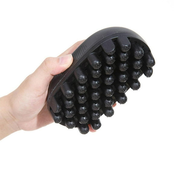 Rubber Curling Hair Brush Black - Portable Curling Brush Disc for Hair Styling, Compact Curling Tool for Travel