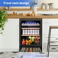 thumbnail image 4 of 24" Beverage Refrigerator 180 Cans Beverage Cooler Reversible Door Recessed Black Beer Fridge With 1 Basket, 4 of 8
