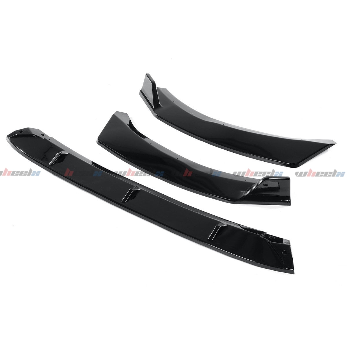 WheelX 3Pcs Front Bumper Lip Compatible with 2021-2025 Kia K5 (Glossy Black), Air Dam Fits for EX LX LXS GT-Line, Lower Chin Splitter Spoiler Protection Body Kit