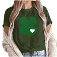 thumbnail image 1 of Camiseta de Manga Corta de Cuello Redondo Impresa de Primavera Superior de las Mujeres, Mezcla Ligera de Poliéster para Uso Diario Y de Fiesta Casual, 1 of 9