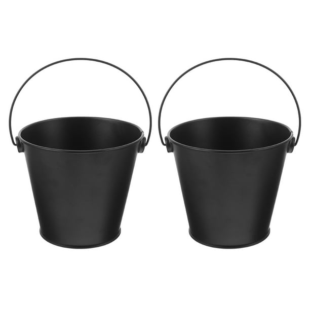 2 uds bandeja de goteo cubo para grasa cubo para cenizas cubos de Metal cubos para portalápices cubos redondos para macetas de Metal contenedor estufa de leña accesorios para chimenea